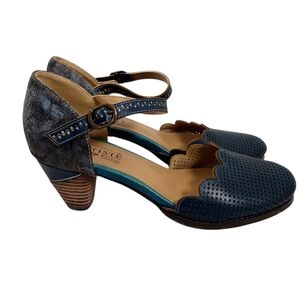 L Artiste Parchelle  Hand-Painted Leather D'Orsay Pumps